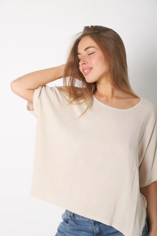 Blusa PEKIN Amplia de  Lino - Vista 5