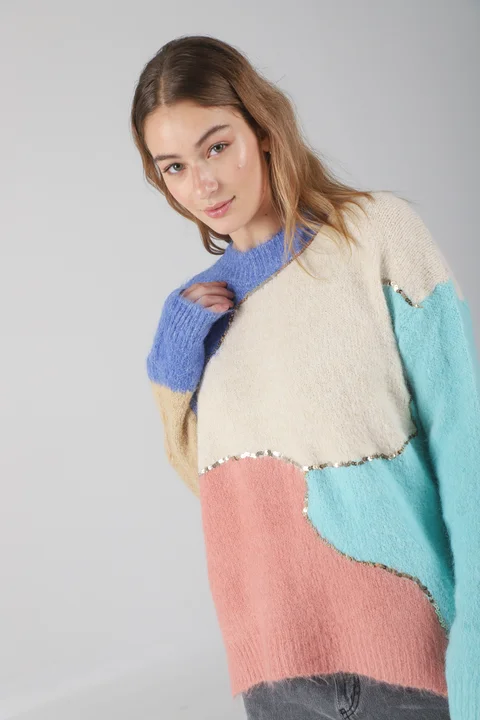 Sweater Avima Piel de Mono c/ Lentejuelas GU53694