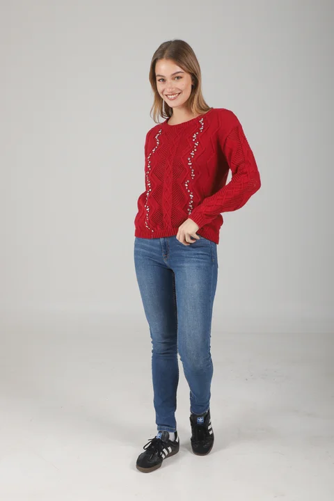 Sweater Valentina Tejido c/ piedras GUL664