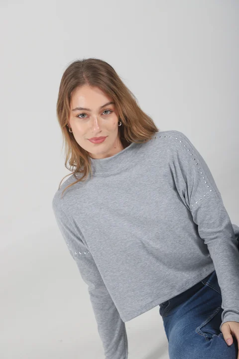 Media Polera KANDER Algodon con Tachas