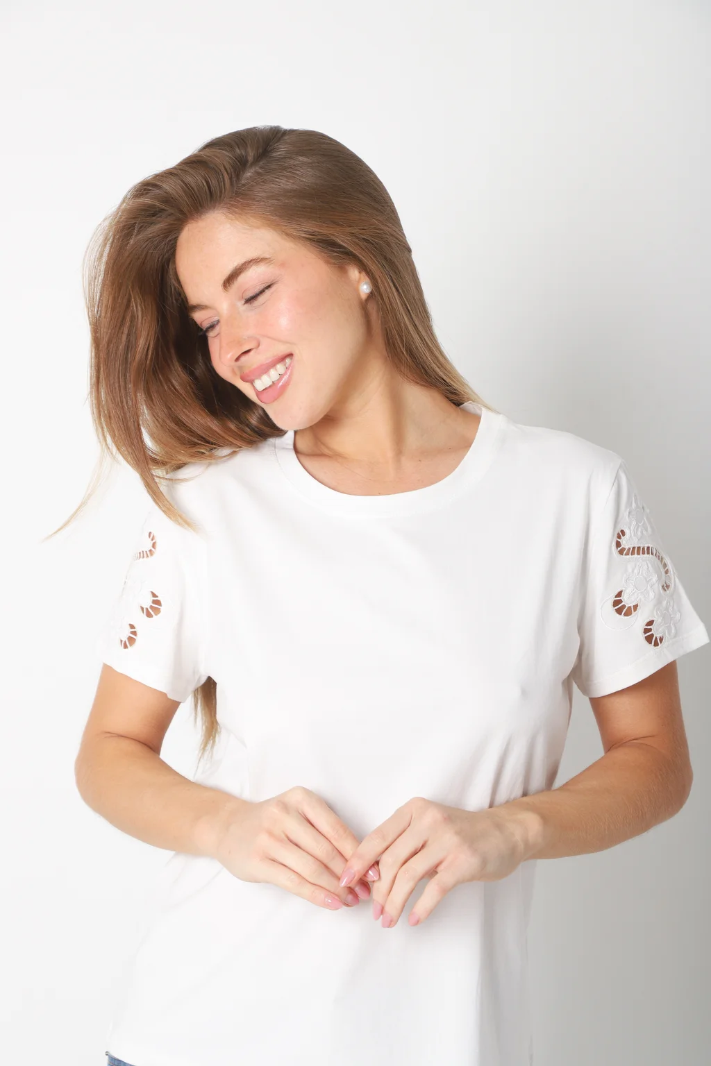 Remera Fenix c/ Mangas Bordadas GU23519