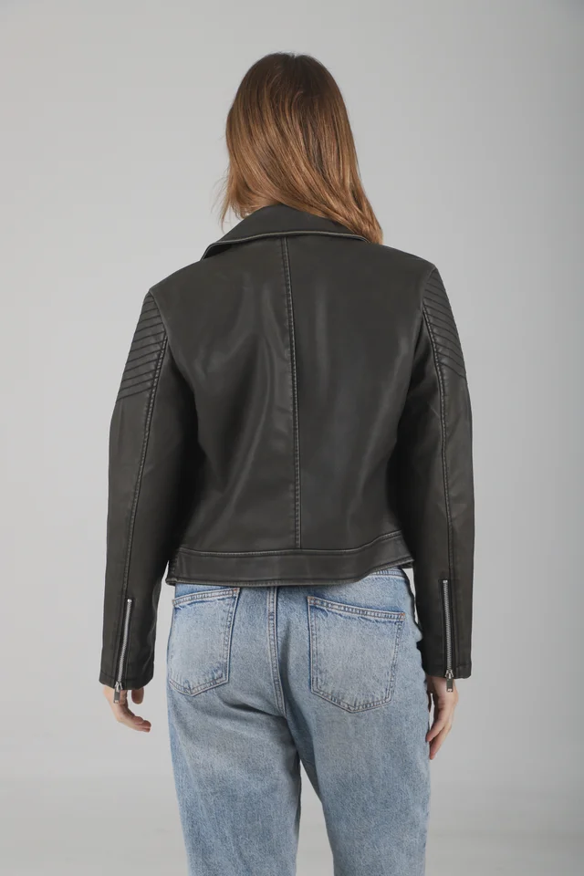 Campera Cartney Cruzada Eco Cuero GU78304