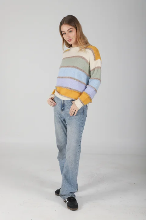 Sweater Giulia Rayado con Lurex GU21151