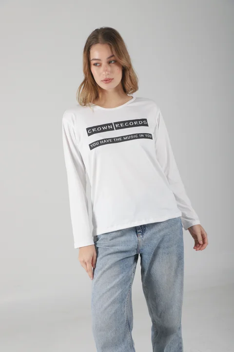 Remera Crown Records Modal Soft