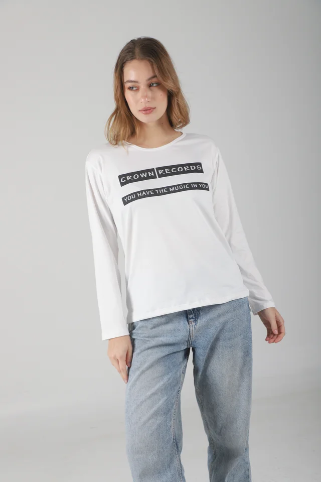 Remera Crown Records Modal Soft