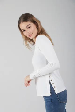 Remera Krell Botones Laterales Rib Elastizado - Vista 1