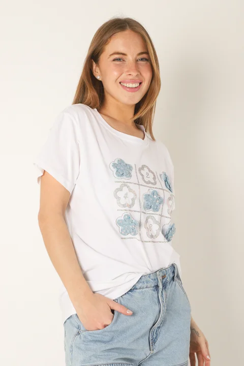 Remera Oversize Tateti con Brillos GU87351