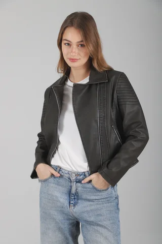 Campera Cartney Cruzada Eco Cuero GU78304 - Vista 6