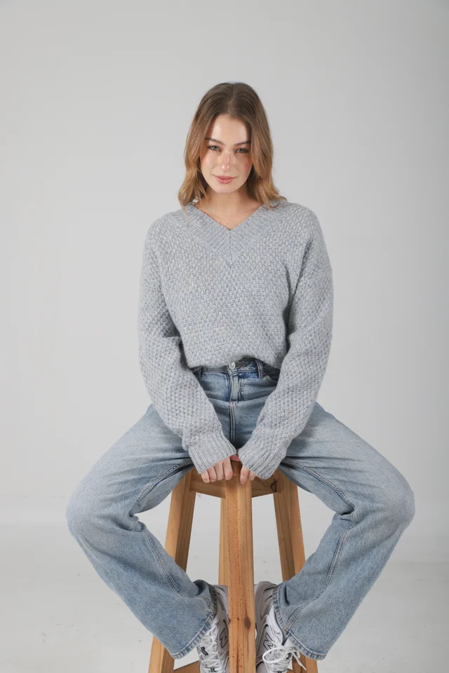 Sweater Kiria Escote V Tejido Grueso GU81330