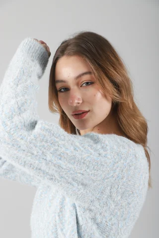 Sweater Amelia Lana Frizada GU11143 - Vista 3