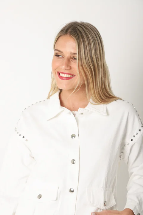 Camisaco RAPSODY gabardina c/tachas GUK70170