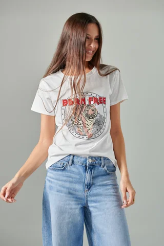 Remera Born Free Brillos GU5110 - Vista 1