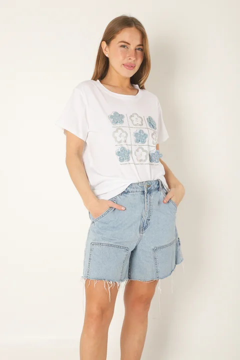 Remera Oversize Tateti con Brillos GU87351