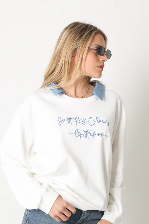 Buzo Media Estacion de Algodon cuello Jean JUST GU3C00