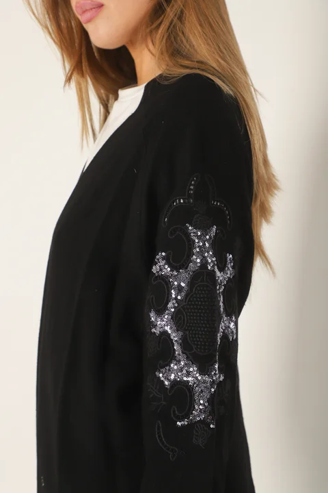 Kimono KEANE Lino Grueso Bordado c/ Lentejuelas GU94666