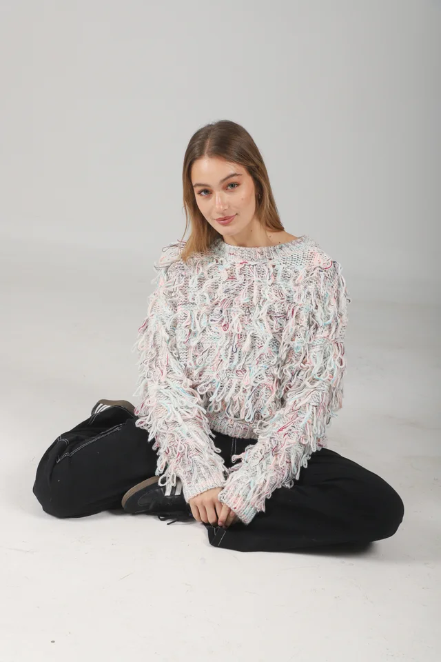 Sweater MALIBU Tejido Grueso c/ Flecos GUL74222