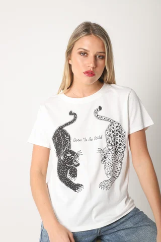 Remera BORN TO BE WILD c/ Piedras GU5190 - Vista 2