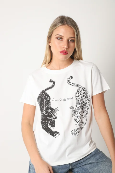 Remera BORN TO BE WILD c/ Piedras GU5190
