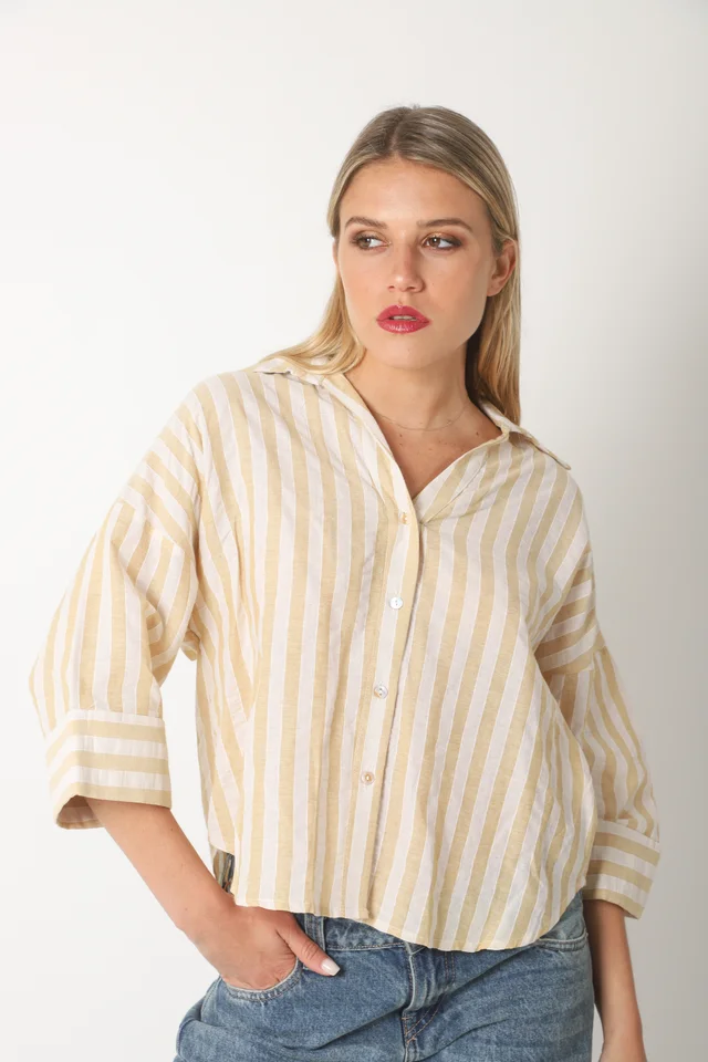 Camisa CRAYON Rayada c/ Manga 3/4 GUK70187