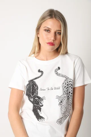Remera BORN TO BE WILD c/ Piedras GU5190 - Vista 5