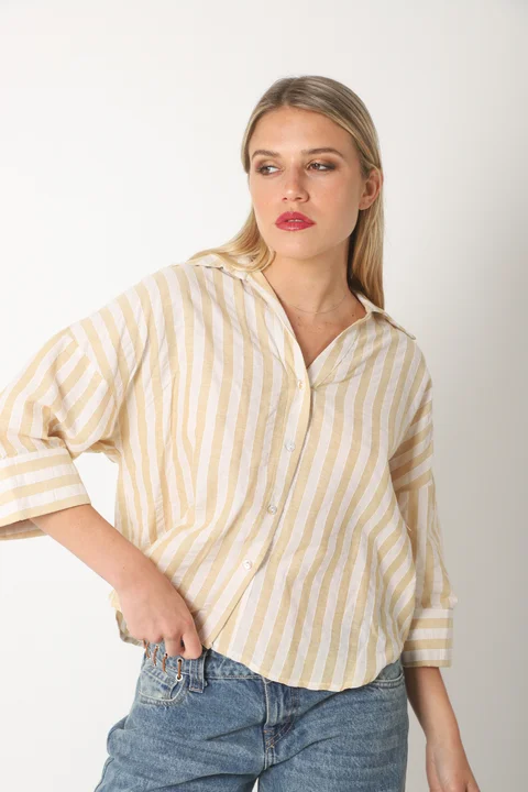 Camisa CRAYON Rayada c/ Manga 3/4 GUK70187