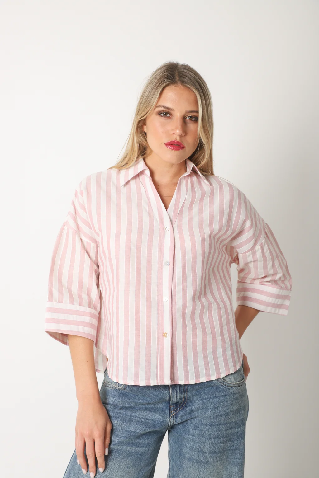 Camisa CRAYON Rayada c/ Manga 3/4 GUK70187