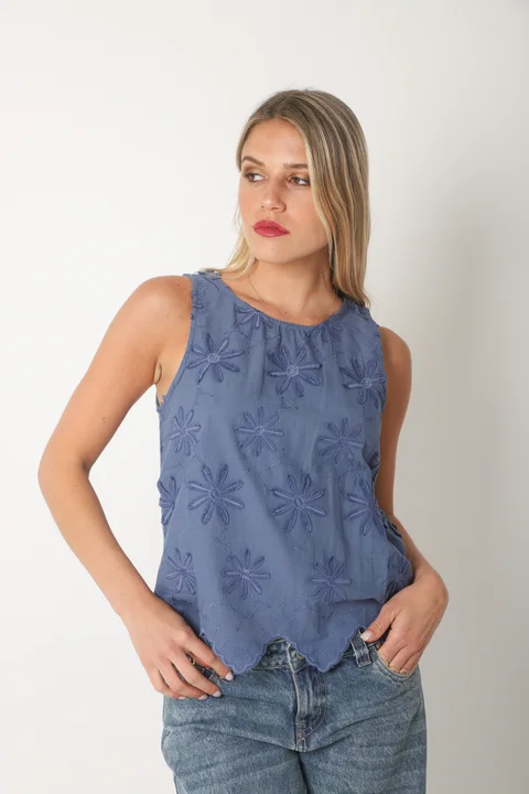 Musculosa JENNY bordada GU5158
