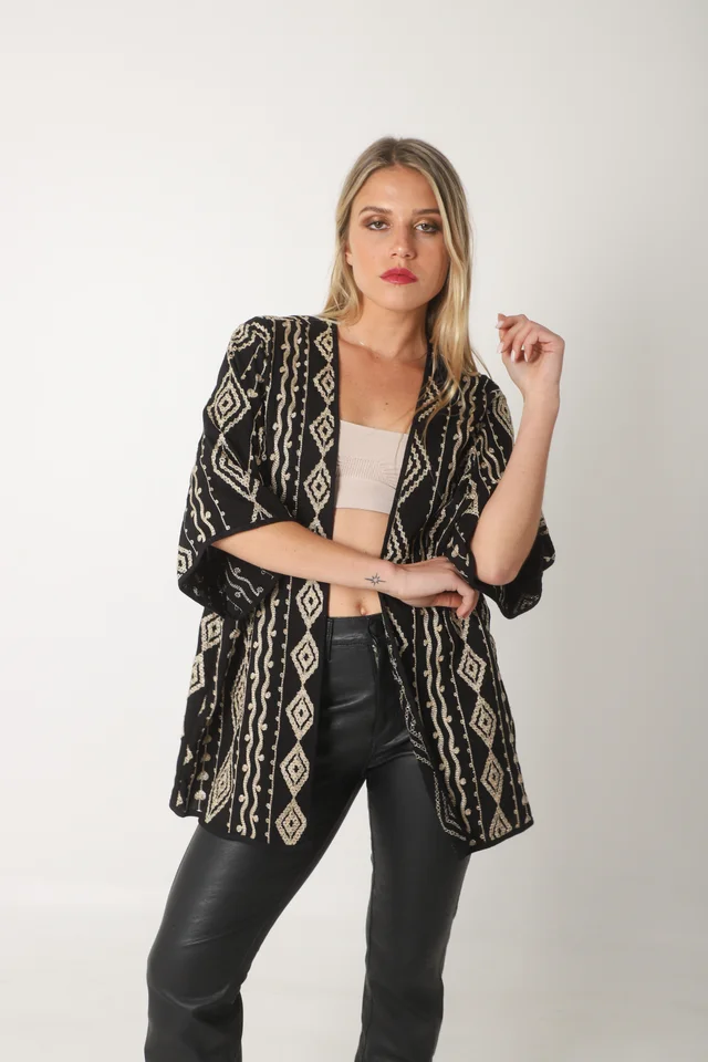 Kimono MUNAY Lino bordado GUK70165