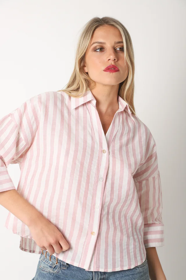 Camisa CRAYON Rayada c/ Manga 3/4 GUK70187