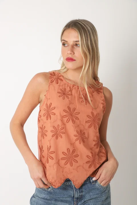 Musculosa JENNY bordada GU5158