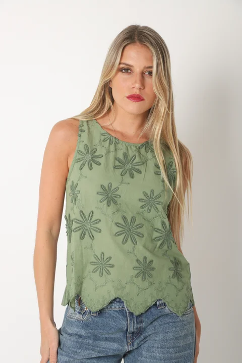 Musculosa JENNY bordada GU5158