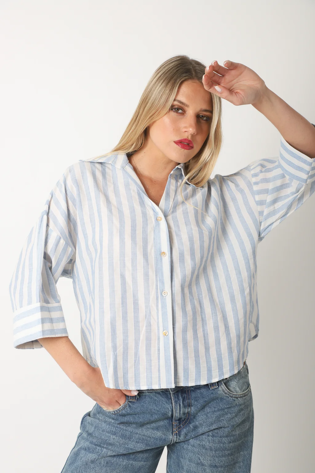 Camisa CRAYON Rayada c/ Manga 3/4 GUK70187