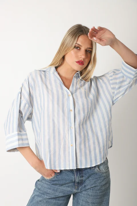 Camisa CRAYON Rayada c/ Manga 3/4 GUK70187