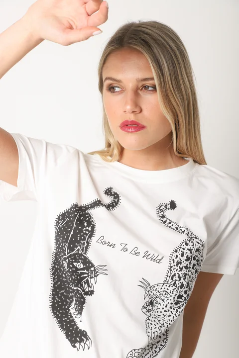 Remera BORN TO BE WILD c/ Piedras GU5190