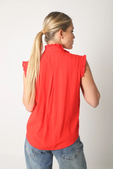 Camisa  Nori Broderie Sin Manga GUK4031