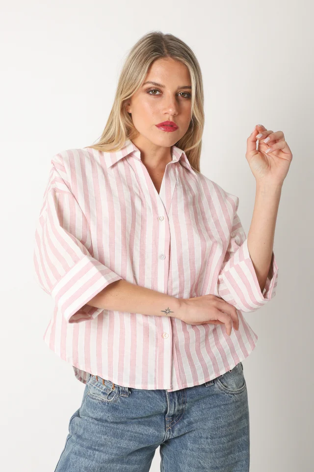 Camisa CRAYON Rayada c/ Manga 3/4 GUK70187