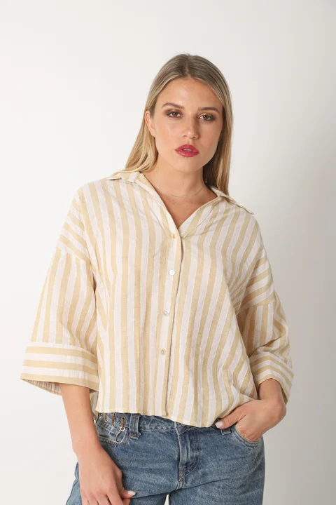 Camisa CRAYON Rayada c/ Manga 3/4 GUK70187