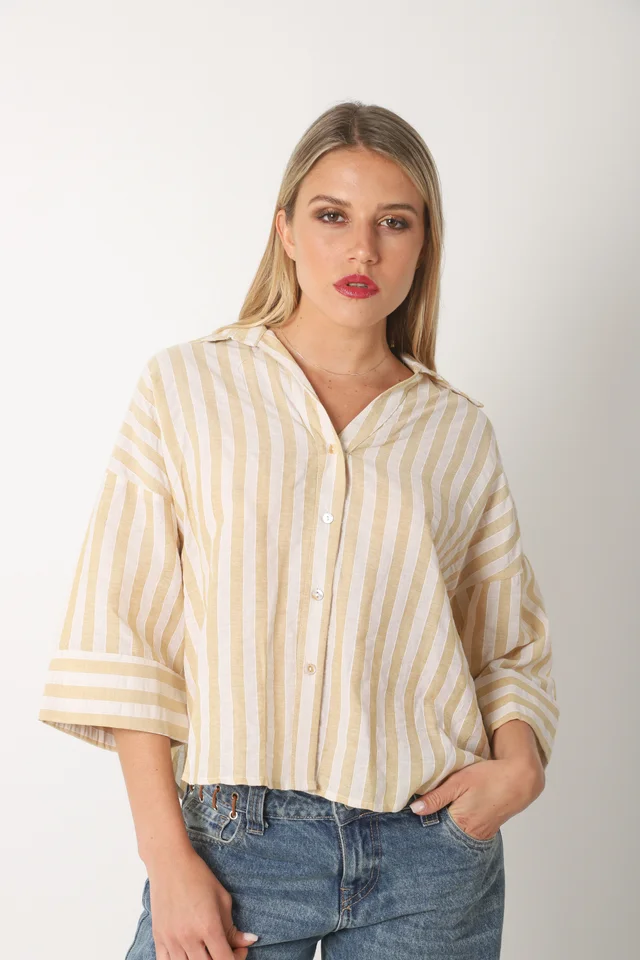 Camisa CRAYON Rayada c/ Manga 3/4 GUK70187