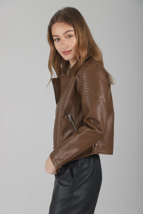 Campera Cartney Cruzada Eco Cuero GU78304