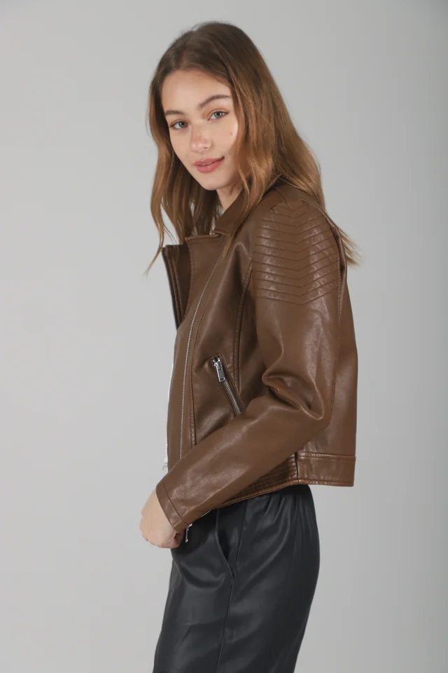 Campera Cartney Cruzada Eco Cuero GU78304