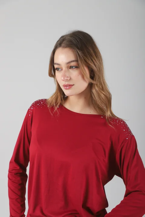 Remera Moon Modal Soft Strass