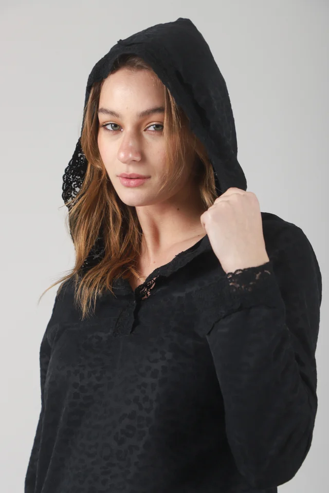 Remera Florentin c/ Capucha y Encaje GUK70067