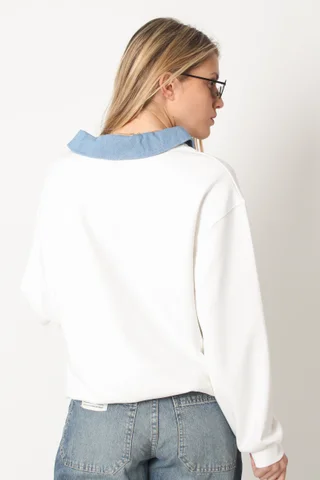 Buzo Media Estacion de Algodon cuello Jean JUST GU3C00 - Vista 5