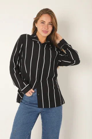 Camisa Freda Crepe Raya Intercalada - Vista 2