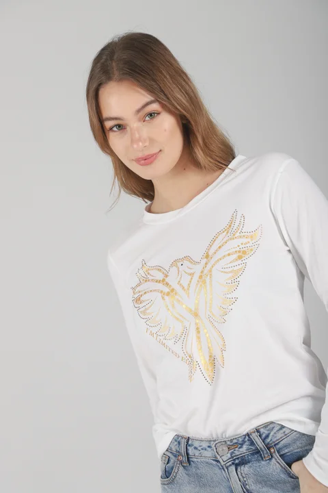 Remera Golden Eagle c/ strass GUK70057