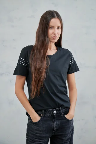 Remera Sandy Algodon con Tachas - Vista 1