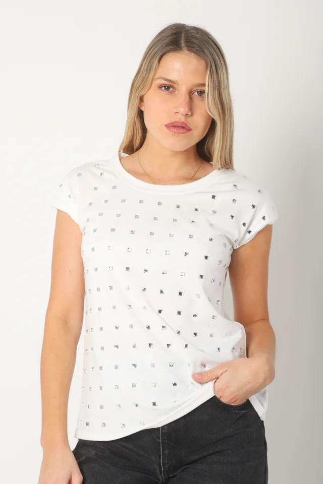 Remera FELISA c/ Hombreras y Piedras  GUK70073
