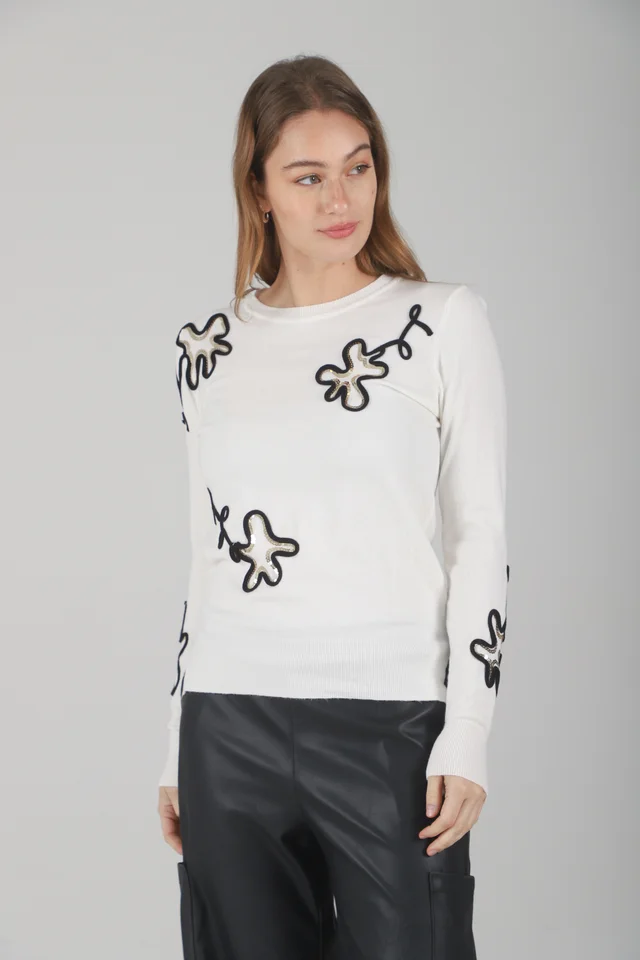 Sweater FENNY Bremer Bordado c/ Lentejuelas GUL682