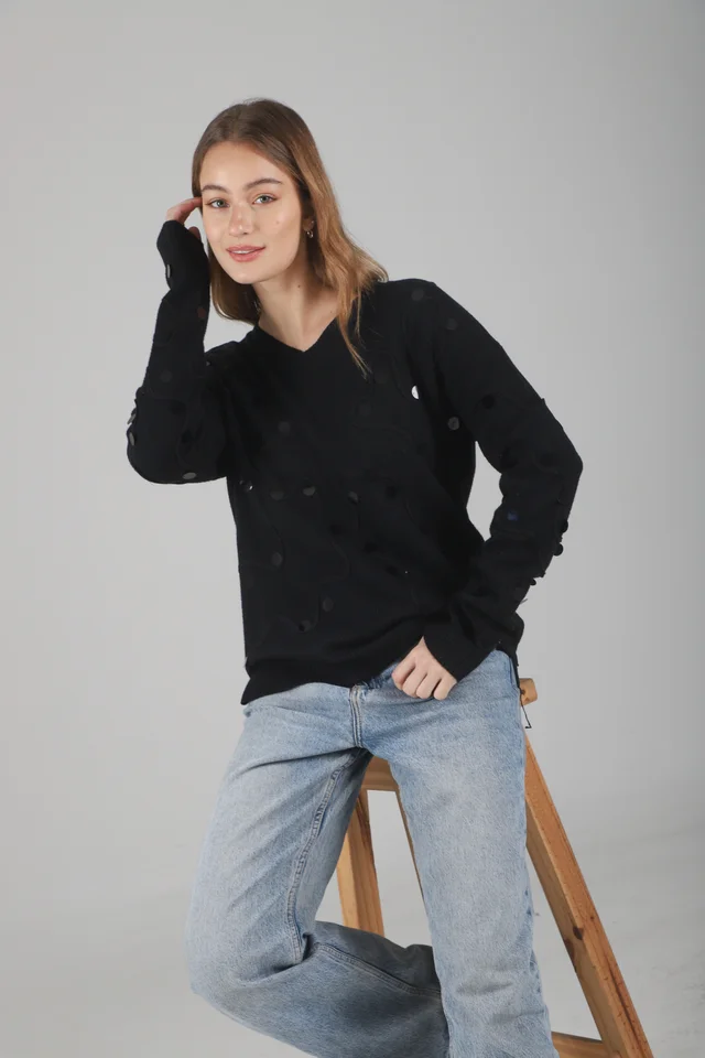 Sweater Pelican Bremer c/ Bordado y Aplique GUL678