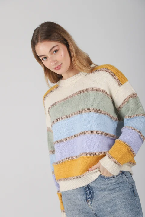 Sweater Giulia Rayado con Lurex GU21151